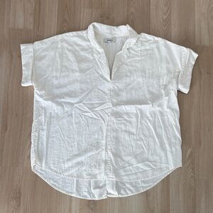 Madewell Cream Linen Shirt